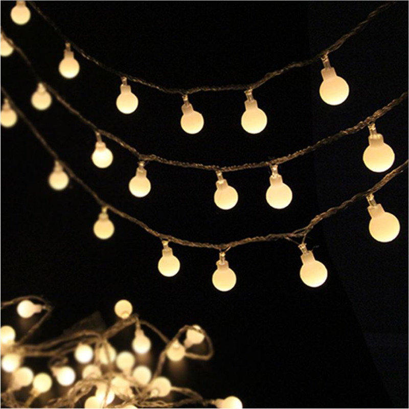 6M 40LED USB Battery Powered LED Ball String Light for Xmas Garland Party Wedding